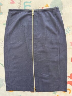 Rag & Bone Black Salute Mazy Pencil Skirt size 0 Wool Front Zipper